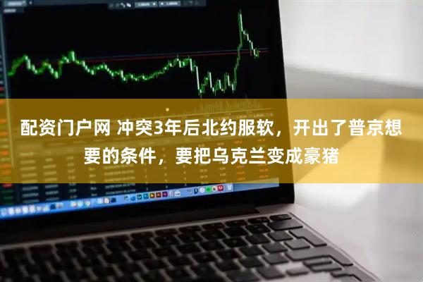 配资门户网 冲突3年后北约服软，开出了普京想要的条件，要把乌克兰变成豪猪